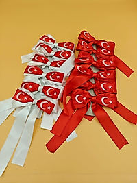 23 Nisan ,Atatürk İmzalı ,Türk Bayraklı, Kırmızı ,Fiyonk Pens Toka