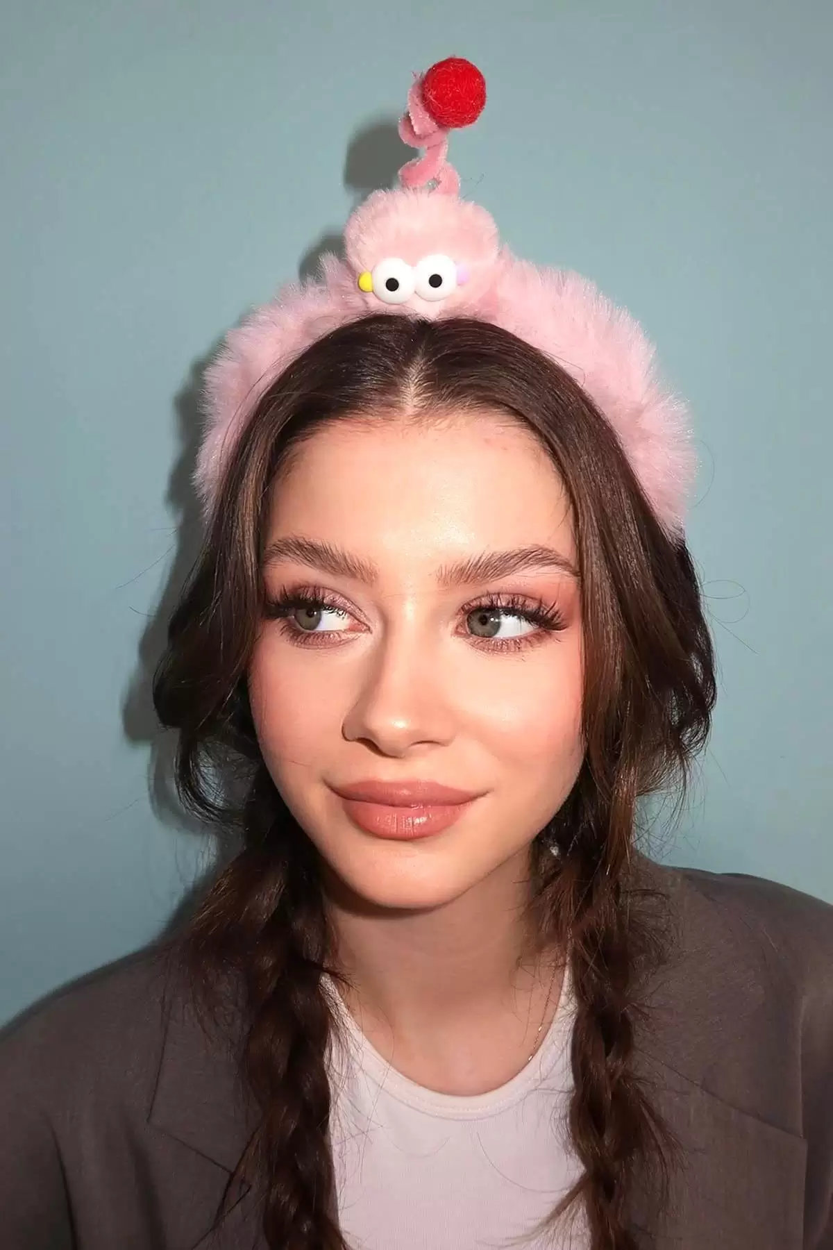 Pembe Renk Canavar Figürlü Çocuk Taç