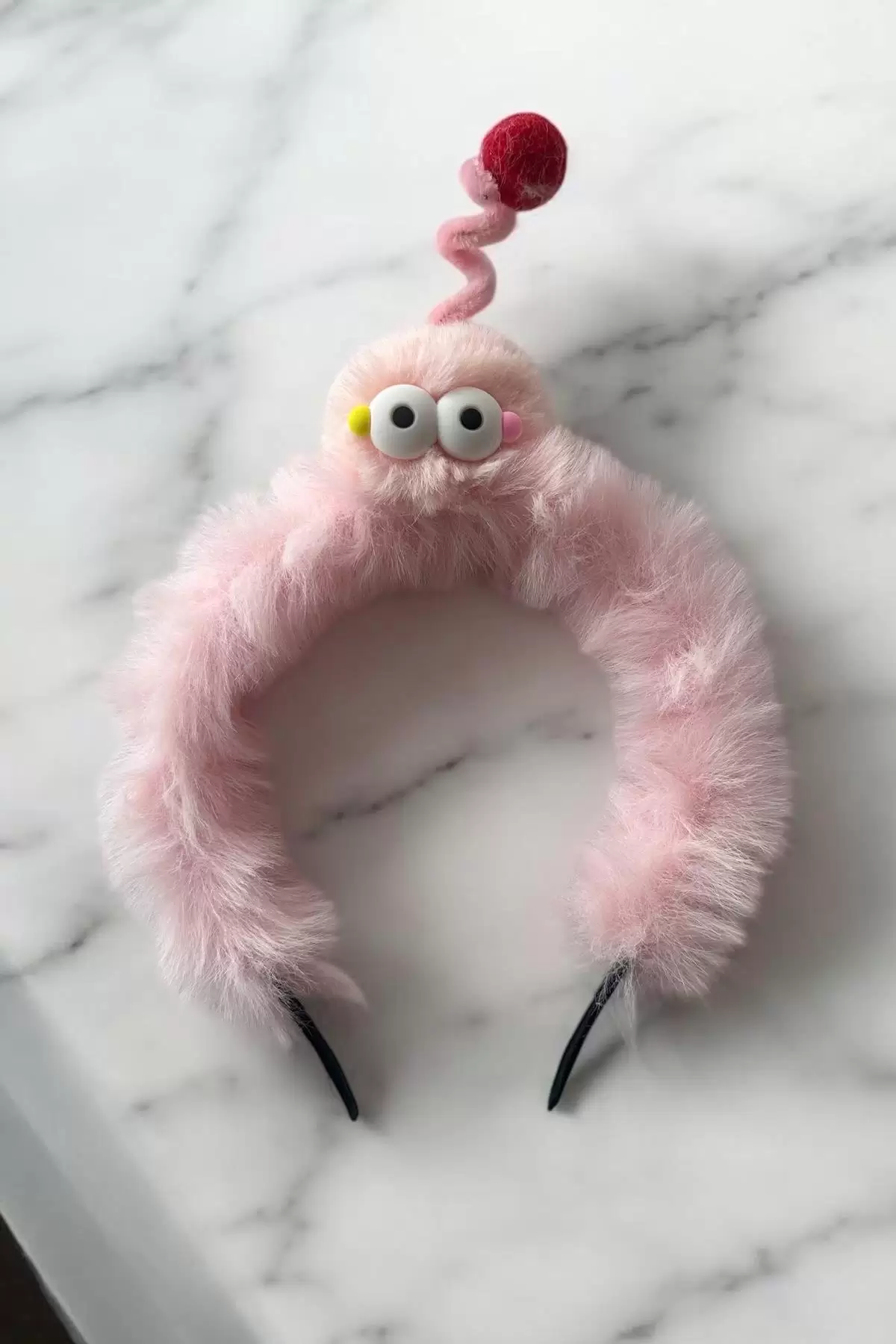 Pembe Renk Canavar Figürlü Çocuk Taç