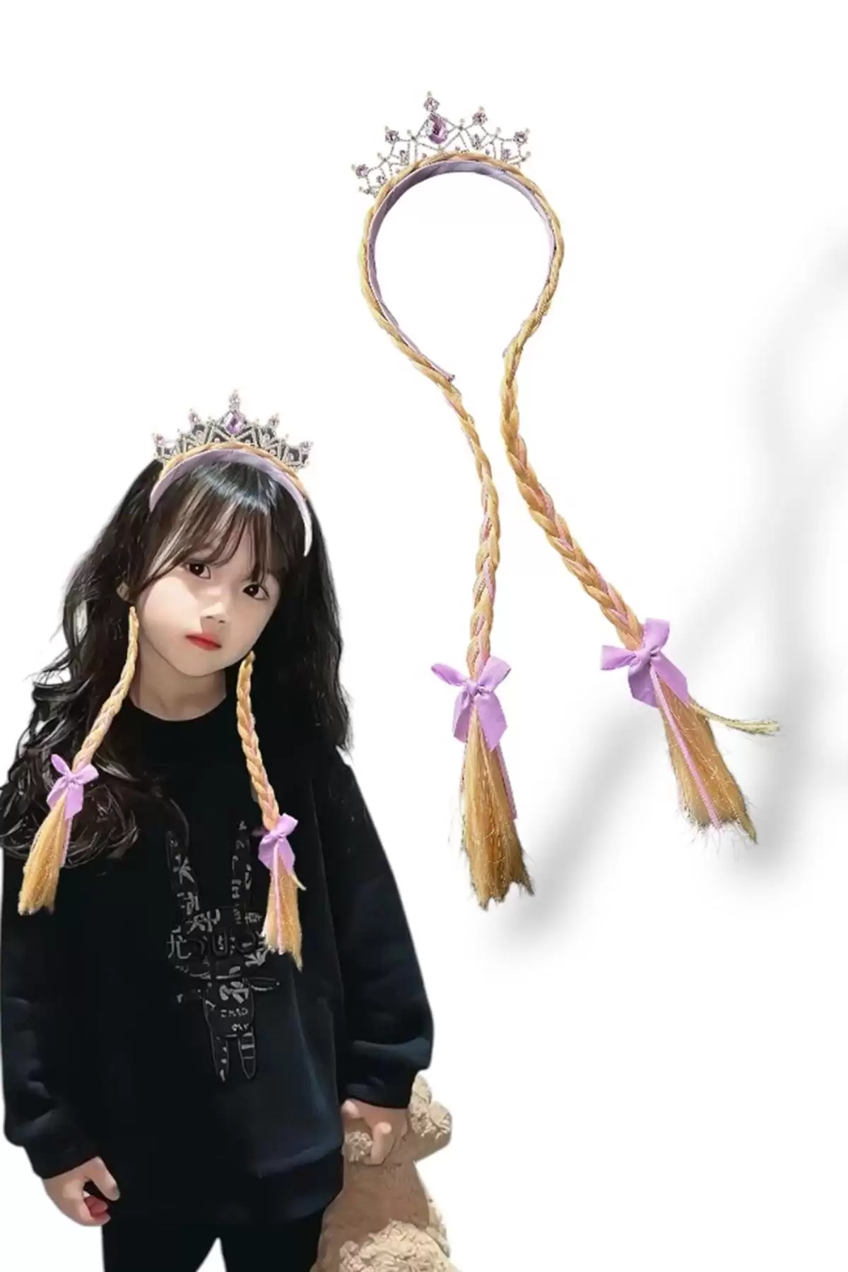 Örgü Saç Detaylı Taç