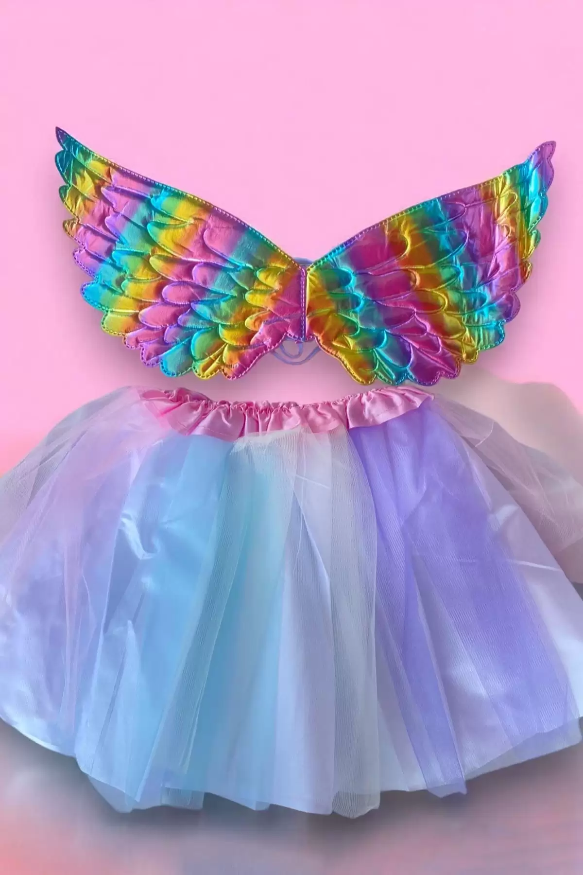 Karışık Renk Kanat Ve Etekli Çocuk Set