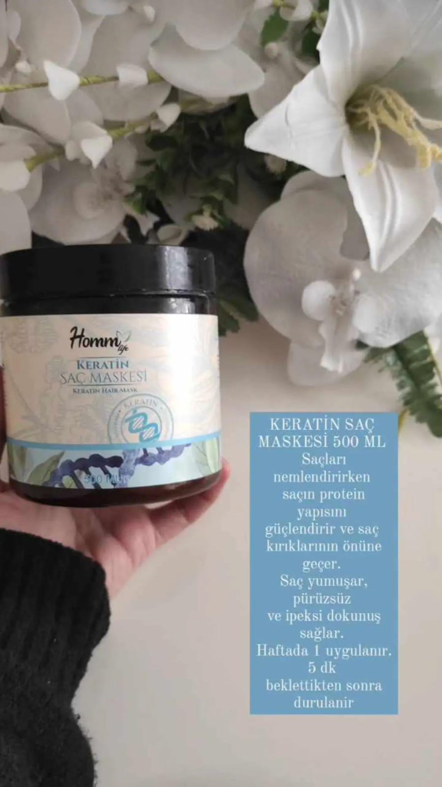 Homm Bitkisel Keratin Saç Maskesi 500 Ml