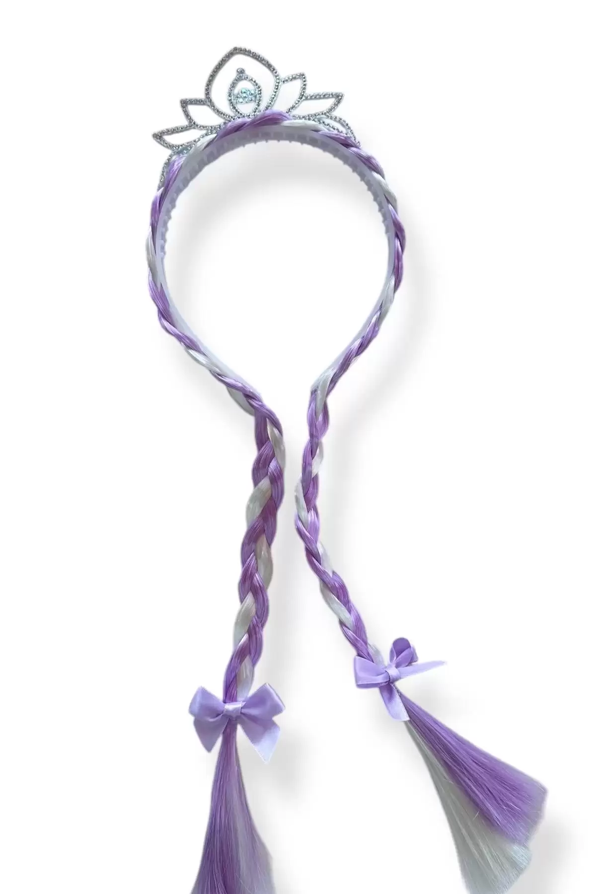 Mor Renk Taç Figürlü Saç Detaylı Taç