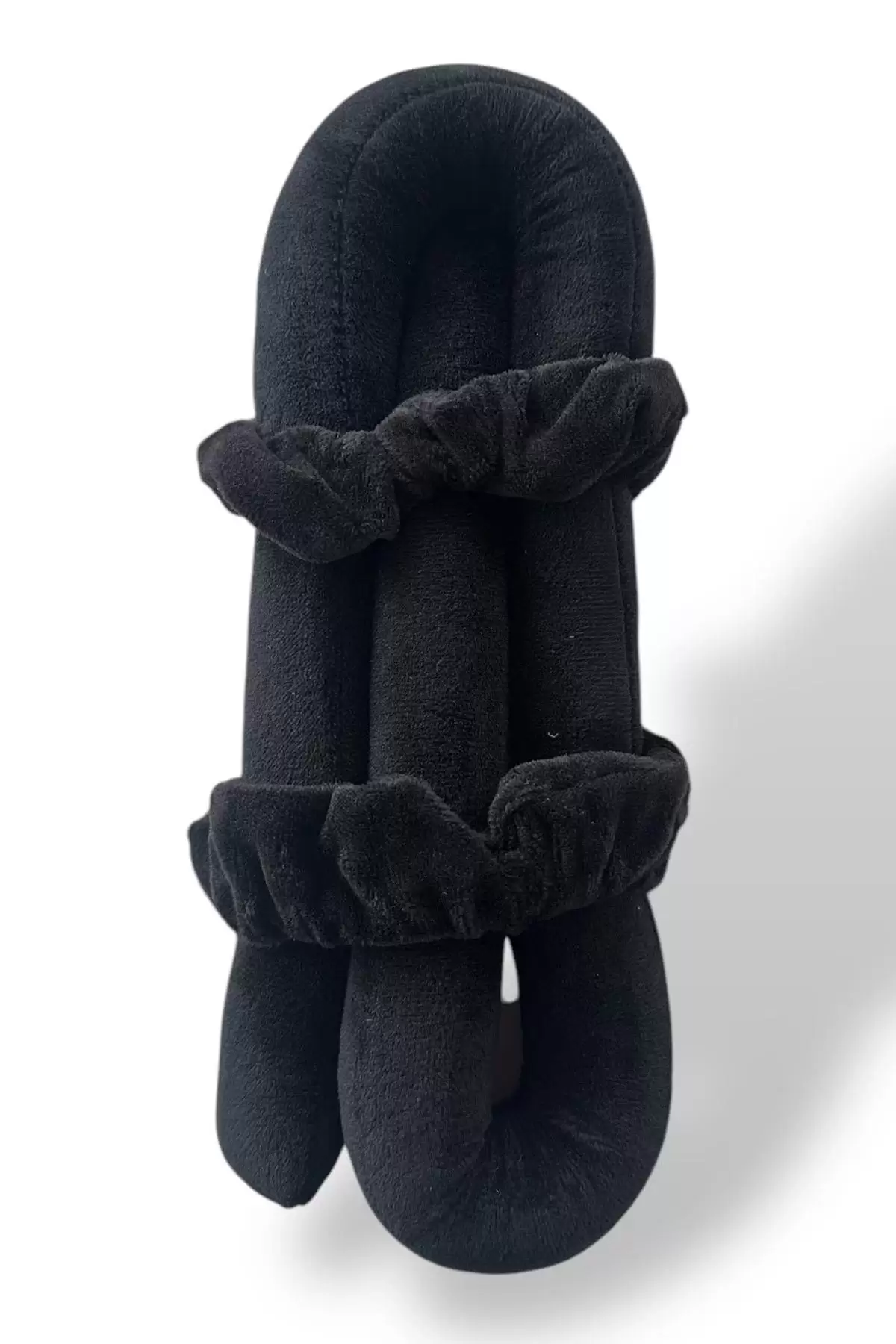 Siyah Renk Kadife Isısız Saç Şekillendirici Saç Sosisi Toka Seti