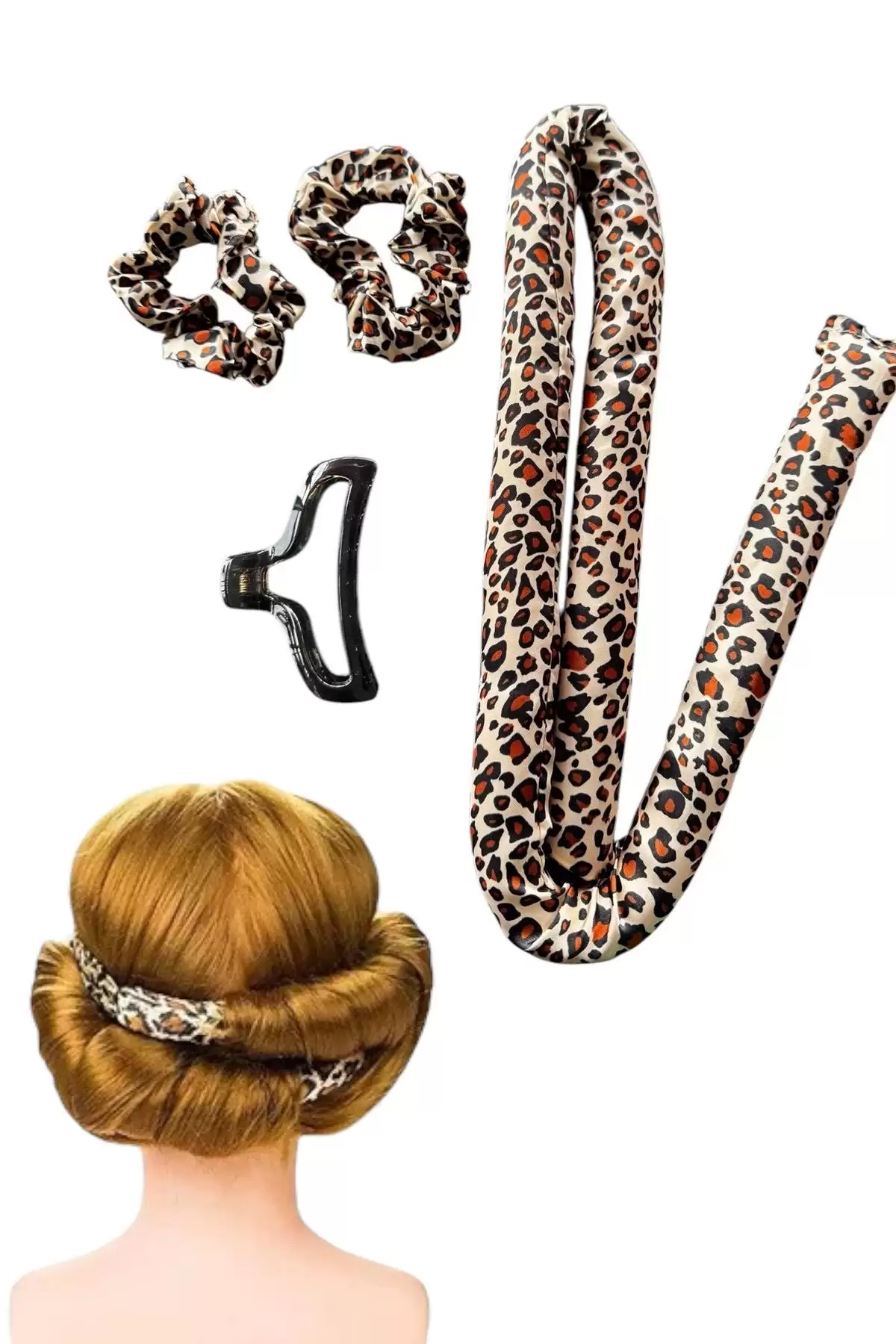 Leopar Desenli Isısız Saç Şekillendirici Saç Sosisi Toka Seti Leopar Desenli Isısız Saç Şekillendirici Saç Sosisi Toka Seti Leopar Desenli Isısız Saç Şekillendirici Saç Sosisi Toka Seti