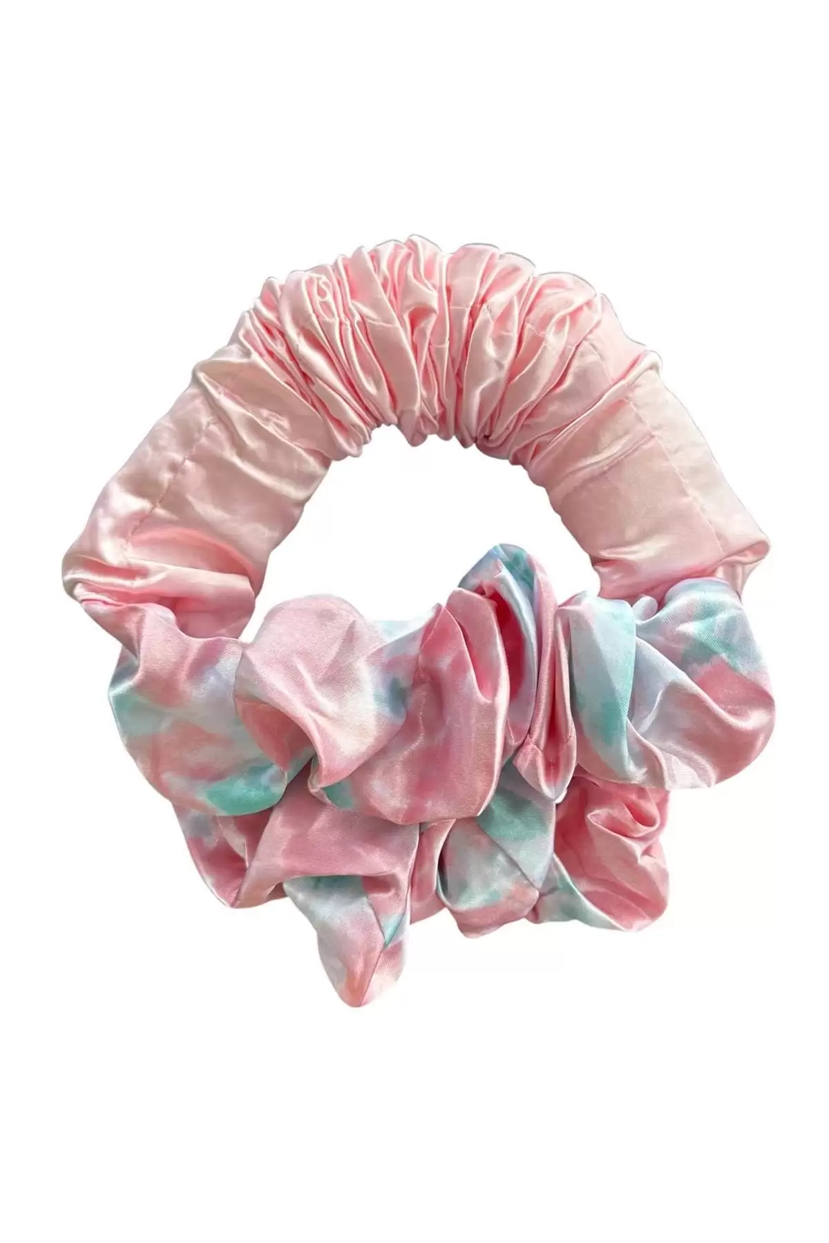 Karışık Renk Isısız Saç Şekillendirici Saç Sosisi Saten Toka