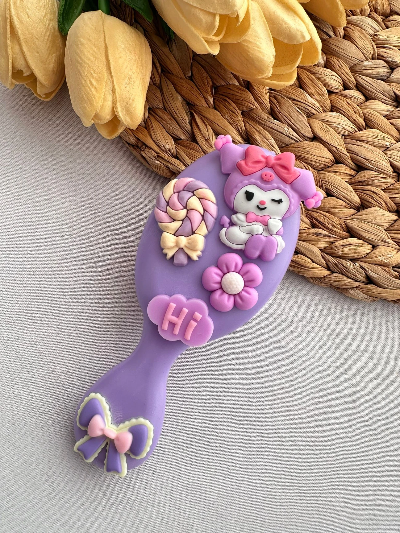 Lila Kuromi Hi Figürlü Tarak