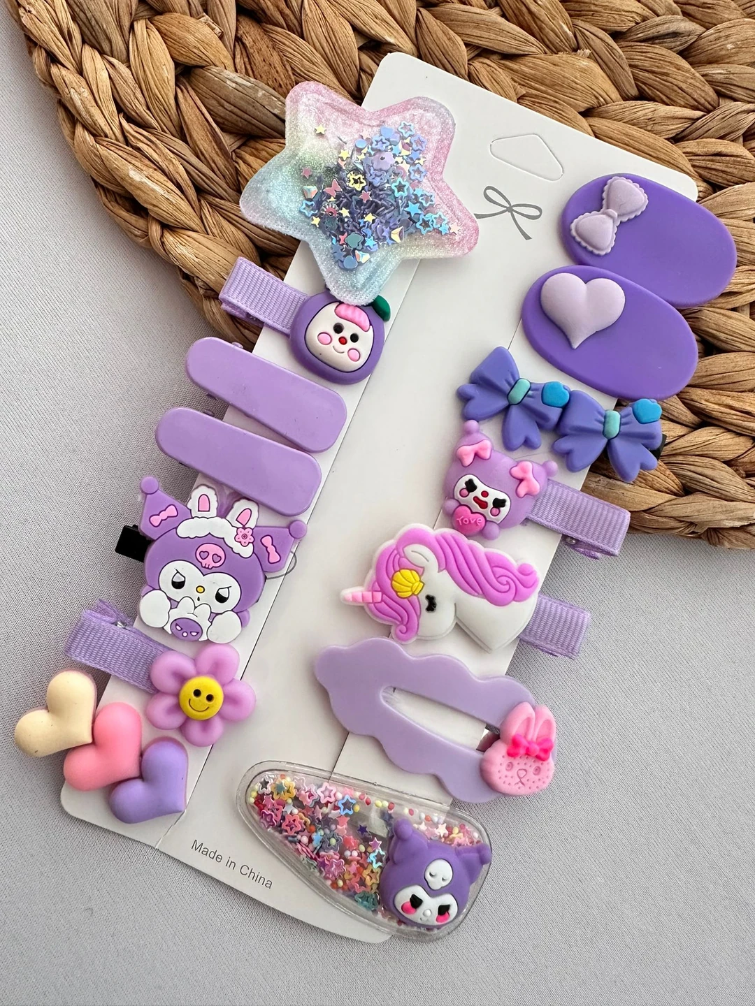 Kuromi Mor 14'Lü Toka Seti