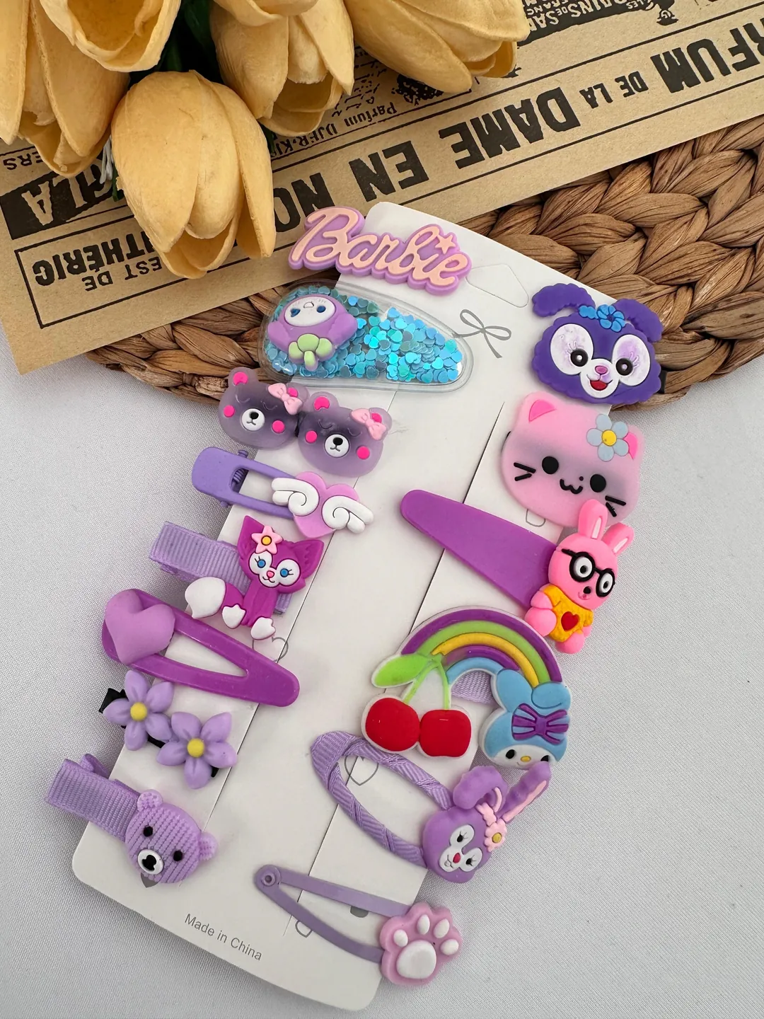 Mor Barbie 14'Lü Toka Seti