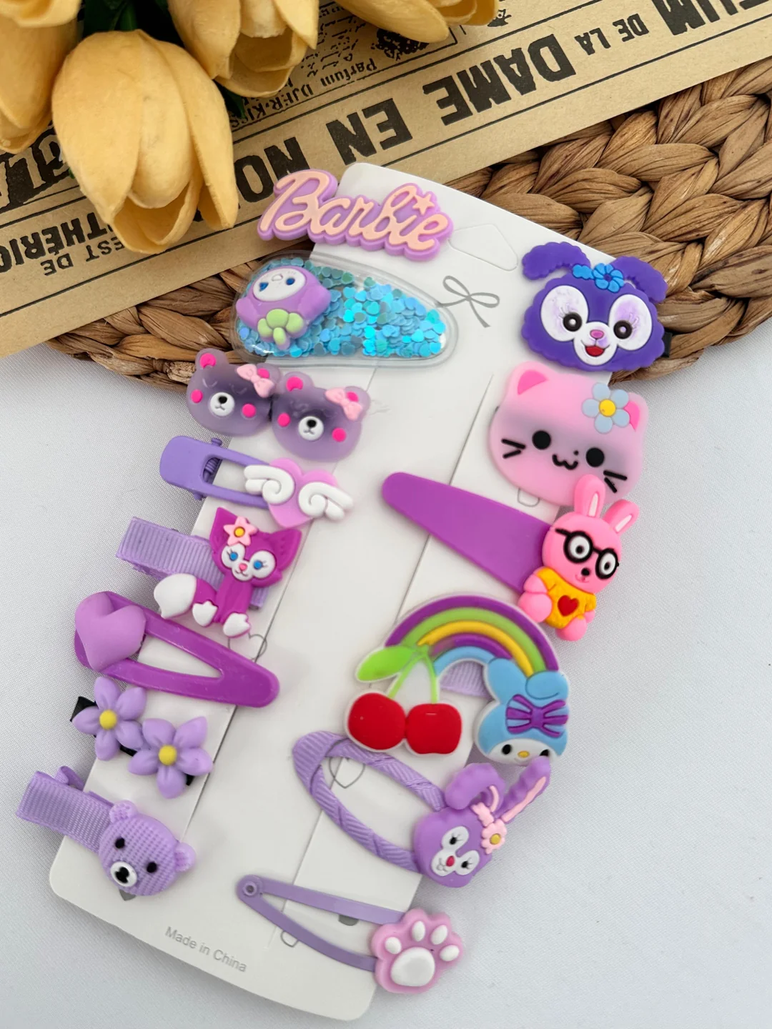 Mor Barbie 14'Lü Toka Seti