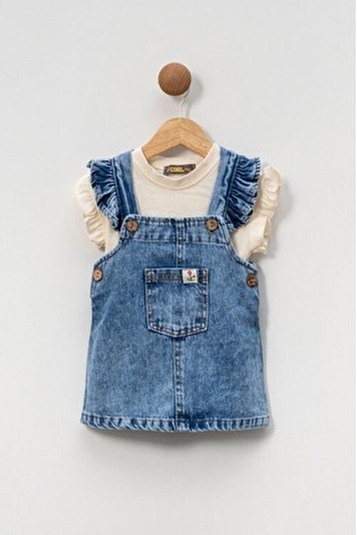 Kız Bebek Salopet Etek&Pamuk Tişört