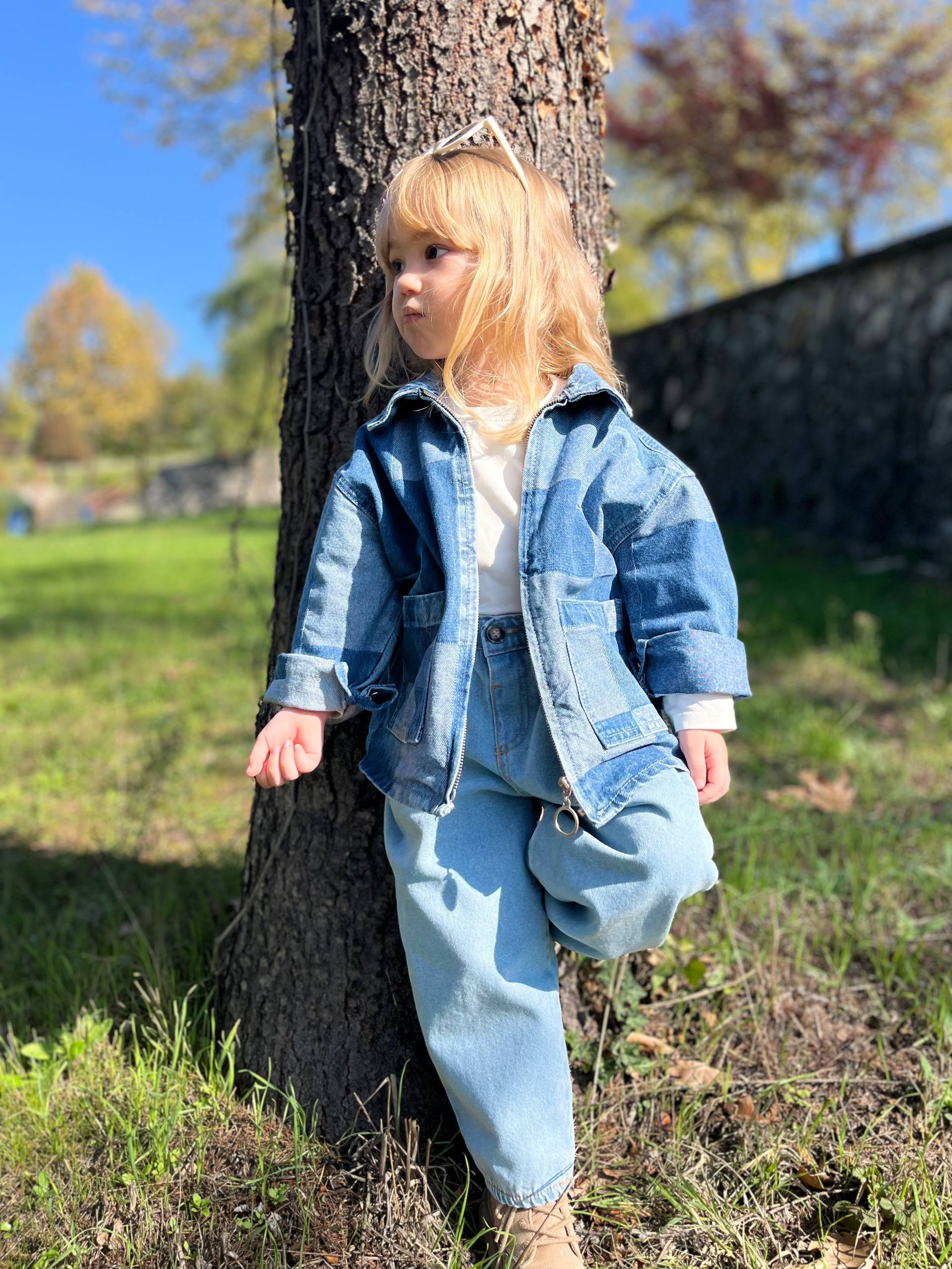 La’ciel Paris Parçalı Kot Ceket